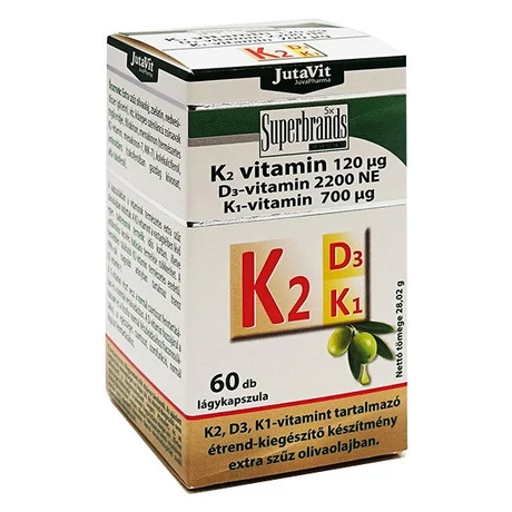 JutaVit K2 120 µg+D3 2200 NE+ K1 700 µg vitamin 60 tabletta