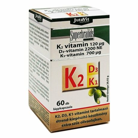 JutaVit K2 120 µg+D3 2200 NE+ K1 700 µg vitamin 60 tabletta