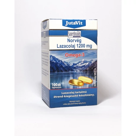 JutaVit Norvég lazacolaj 1200 mg Omega 3 100x