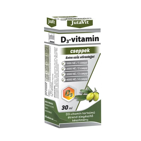 JutaVit D3-vitamin cseppek Extra szűz olivaolajjal 1000NE 30ml