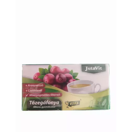 JutaVit Tőzegáfonya+Aranyvessző+Csalán filteres gyümölcstea 25x2g