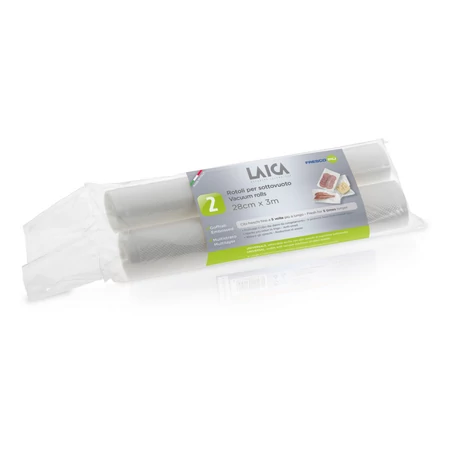 LAICA  EXTRA erős BPA mentes 2 db légcsatornás csomagoló tömlő 28 x 300 cm.