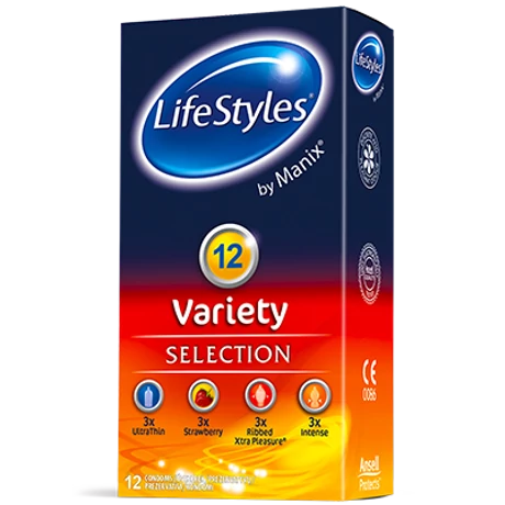LifeStyles Variety/variációk lilás-kék/12 db