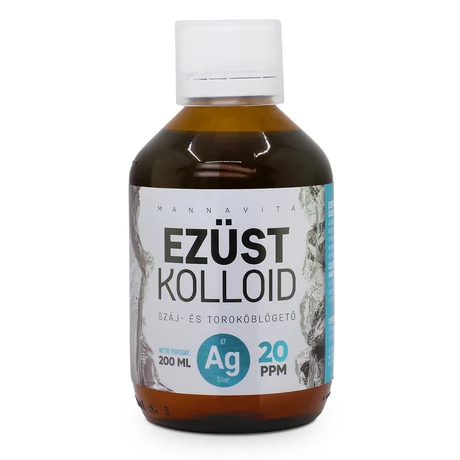 Mannavita Ezüstkolloid 20 PPM, 200ml - ÜVEGES