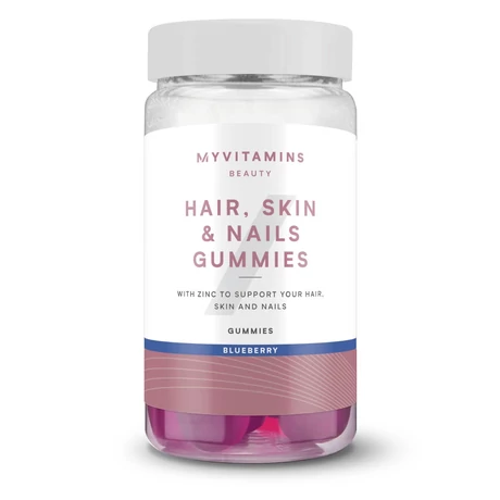 Myvitamins - Hair Skin and Nails Gummies, Blueberry, 60 Gummies