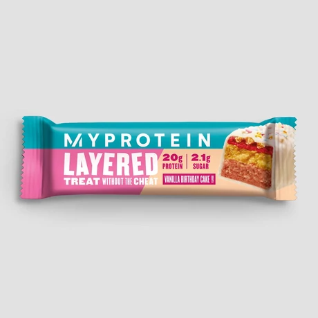 Myprotein Retail Layered Bar, Vanilla Birthday Cake, 60g