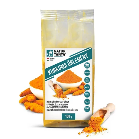 Natur Tanya® Kurkuma őrlemény (Indiai sáfrány, Sárga gyömbér) - külsőleg és belsőleg 100 g