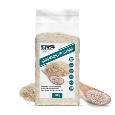 Natur Tanya® Útifű maghéj (Psyllium) Duzzadó rost. Sütéshez-főzéshez is! 300g