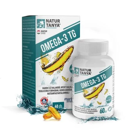 Natur Tanya® OMEGA-3 TG - Vadvízi halolaj, 3375 mg Omega-3 zsírsav tartalom, triglicerid formában