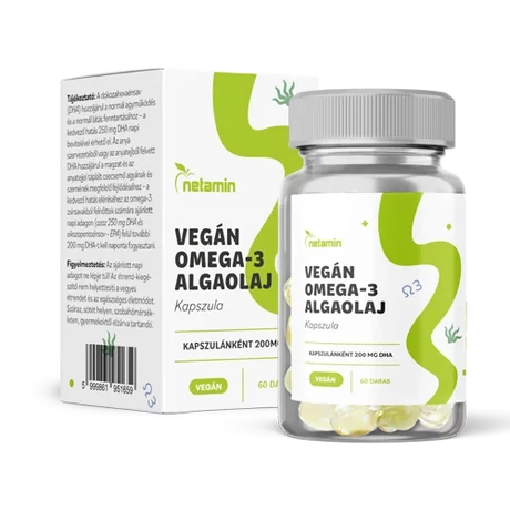 Netamin Vegán Omega-3 Algaolaj kapszula 60x