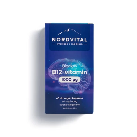 Nordvital B12-vitamin 1000mcg 60 db vegán kapszula