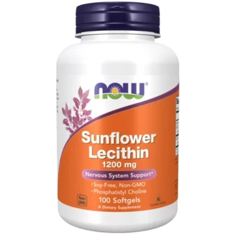 NOW Sunflower Lecithin 1200mg 100 lágykapszula