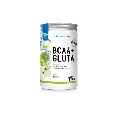 Nutriversum Flow BCAA+Glutamine 360g green apple