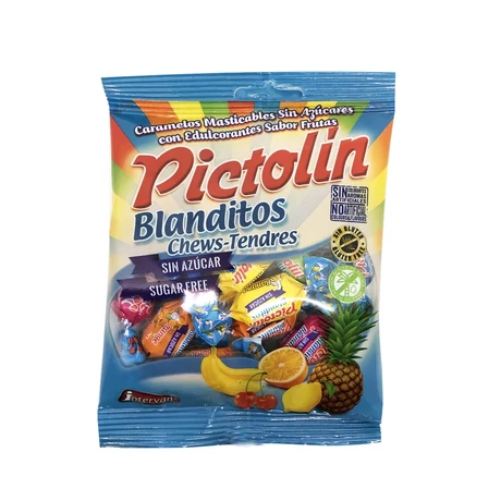 Pictolin Blanditos cukormentes puhakaramell gyümölcsös íz. 65 g