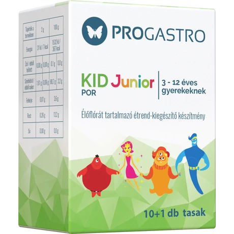 ProGastro KID Junior - Élőflórát tartalmazó étrend-kiegészítő készítmény 11 tasak