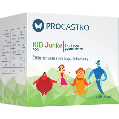 ProGastro KID Junior - Élőflórát tartalmazó étrend-kiegészítő készítmény 31 tasak