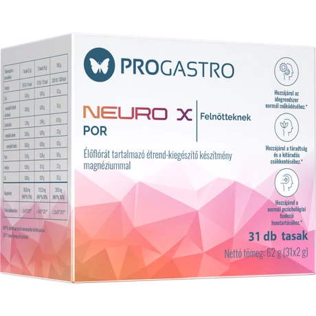 ProGastro Neuro X - Élőflórát tartalmazó étrend-kiegészítő készítmény magnéziummal 31 tasak