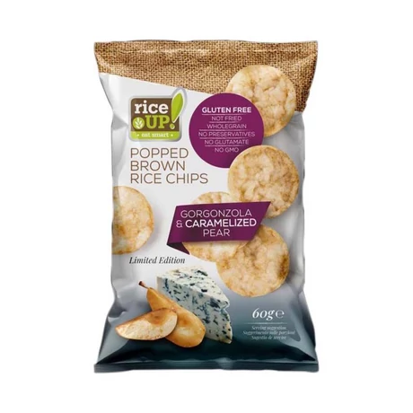 Rice Up Barna Rizs Chips Gorgonzola sajtos 60g