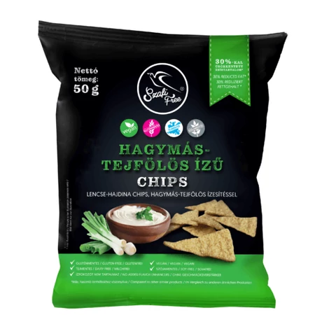 Szafi Free Hagymás-Tejfölös ízű chips (gluténmentes) 50g