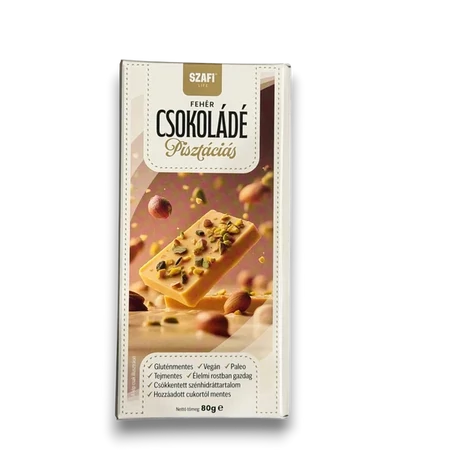 Szafi Life Fehér csokoládé pisztáciával 80g (gluténmentes)
