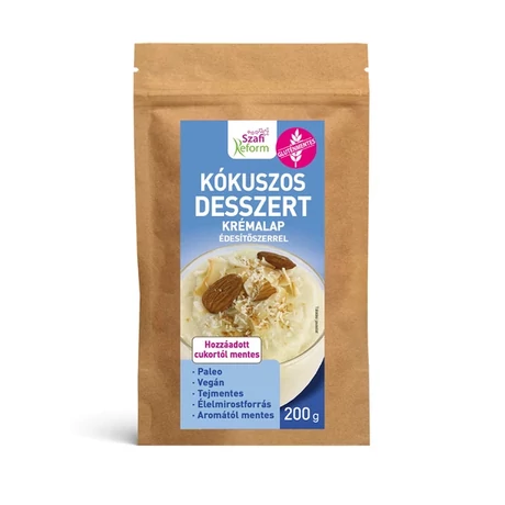 Szafi Reform Kókuszos desszert krémalap édesítőszerrel 200g
