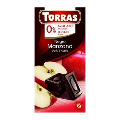 Torras glutén-és cukormentes ALMÁS étcsokoládé 75g