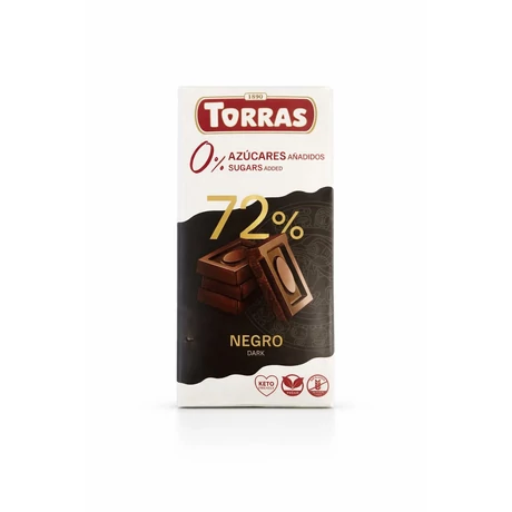 Torras glutén-és cukormentes  étcsokoládé 72% 75g