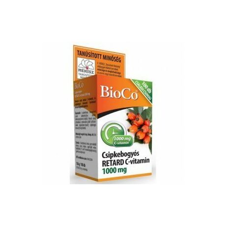 BioCo (MÉKISZ) Csipkebogyós Retard C-vitamin 1000mg CSALÁDI CSOMAG filmtabletta 100x