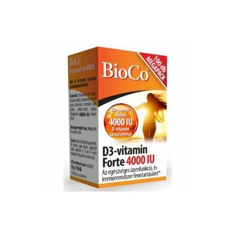 BioCo D3-vitamin Forte 4000 IU MEGAPACK tabletta 100x