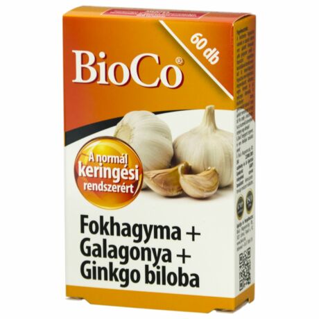 BioCo Fokhagyma+Galagonya+Ginkgo biloba tabletta 60x
