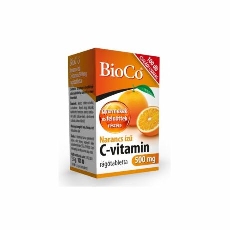 BioCo Narancs ízű C-vitamin 500mg rágótabletta 100x