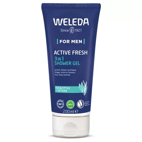 Weleda 3in1 aktív frissesség tusfürdő gél férfiaknak 200ml