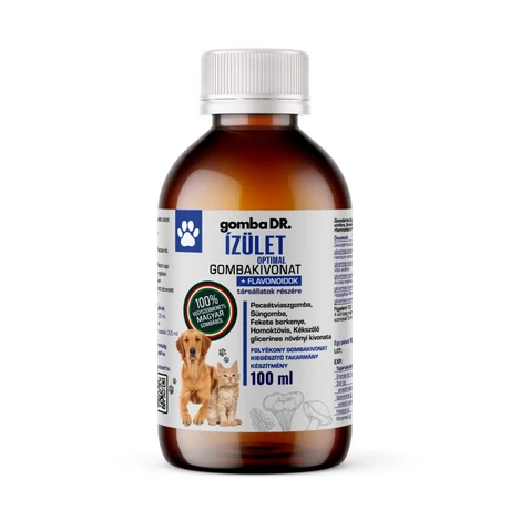 gomba DR. ÍZÜLET OPTIMAL folyékony gombakivonat társállatok részére 100 ml