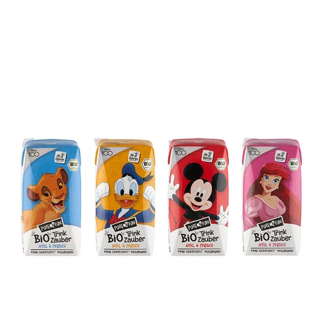 BIO alma őszibarack ital Mickey & Barátai , vegyes tálca 0,2 l