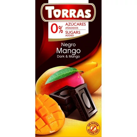 Torras glutén-és cukormentes MANGÓS étcsokoládé 75g