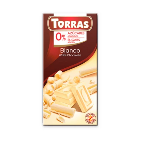 Torras glutén-és cukormentes  fehércsokoládé 75g