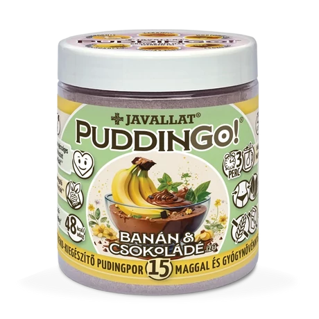 Javallat PuddinGo!® Banán és csokoládé ízű étrend-kiegészítő pudingpor 300g