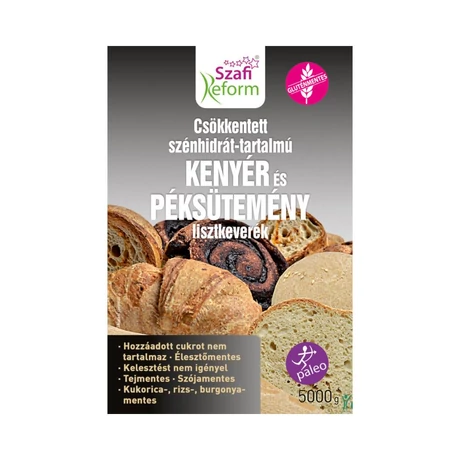 Szafi Reform Csökkentett Szénhidrát-tartalmú Kenyér és Péksütemény lisztkeverék 5 kg
