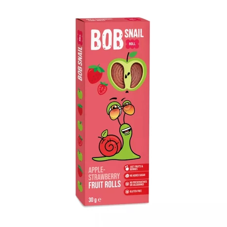 BOB SNAIL gyümölcstekercs 30g alma-eper