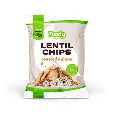 Foody Free gluténmentes lencse chips sülthagymával 50g (Sz)