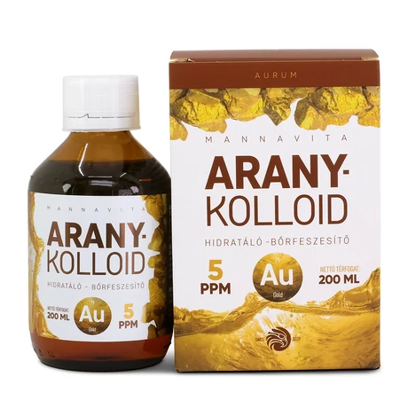 Mannavita Aranykolloid 5ppm, 200ml - DOBOZOS + 50ml pumpás üveg