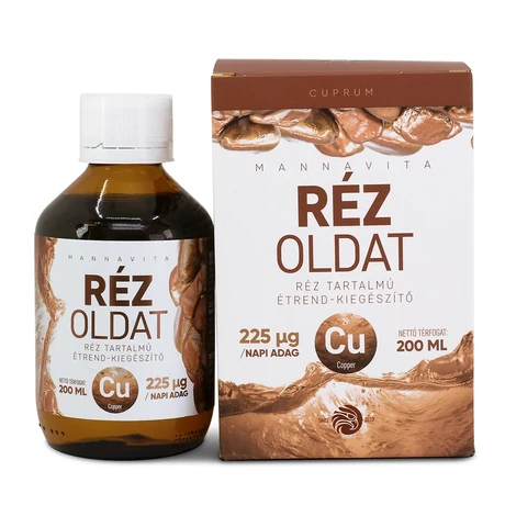 Mannavita Réz oldat 225 mmg / 200ml - DOBOZOS + 50ml pumpás üveg