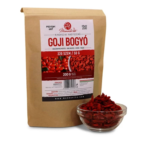 Prémium Nagyszemű GOJI bogyó mag, 200g (Sz)