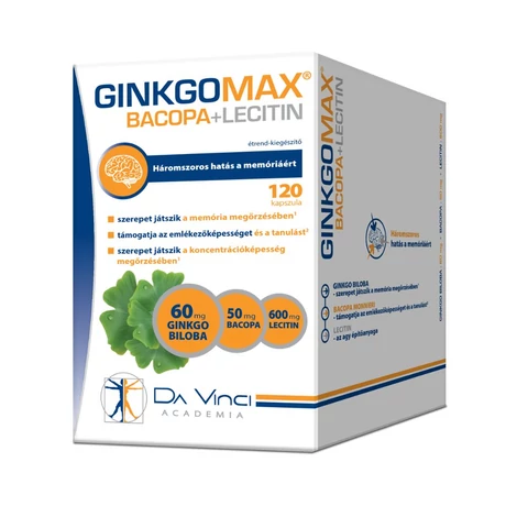 GinkgoMAX + Bacopa + Lecitin lágyzselatin kapszula 120x